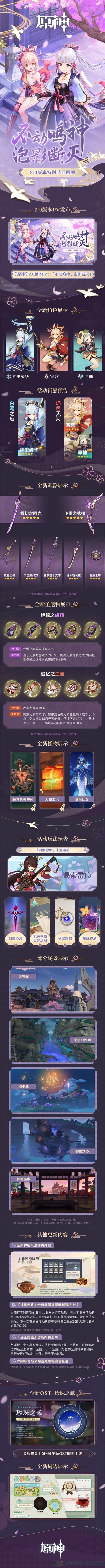原神2.0版本前瞻直播内容介绍