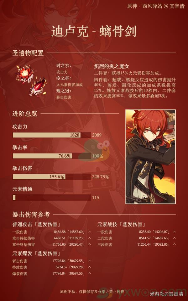 原神迪卢克武器推荐介绍