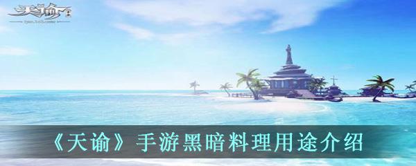 天谕手游黑暗料理用途介绍