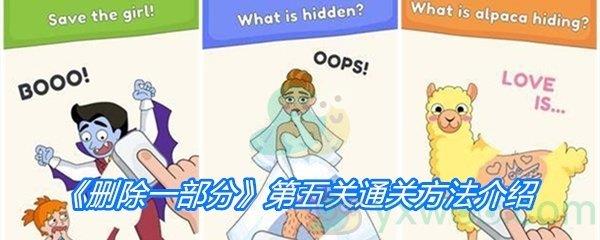 删除一部分第五关通关方法介绍