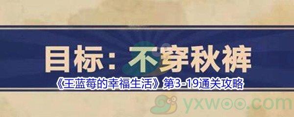 王蓝莓的幸福生活第3-19通关攻略