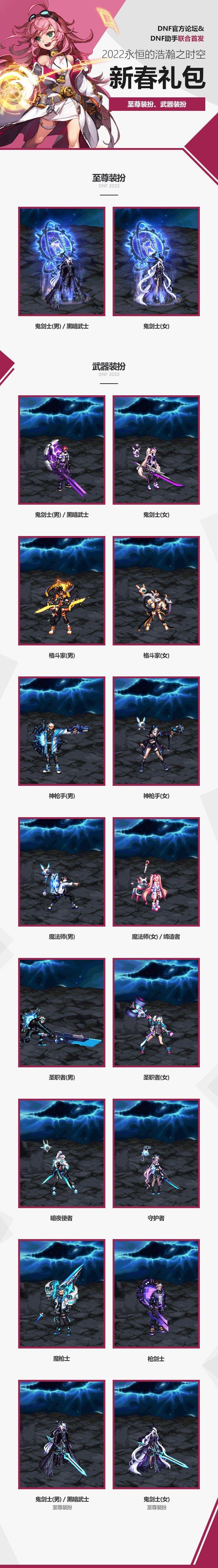 DNF2022年春节套时装外观展示