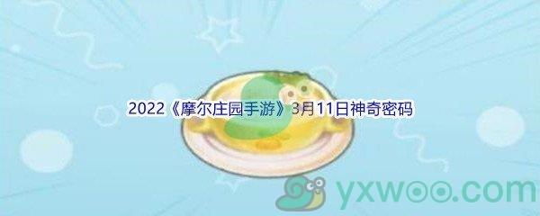 2022摩尔庄园手游3月11日神奇密码分享