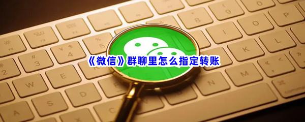 微信群聊里怎么指定转账