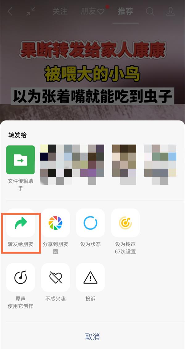 微信视频号怎么转发给朋友